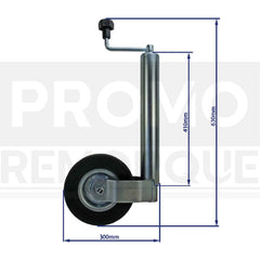 TZ000168 Remorque Roue Jockey Ø60 60 mm Promo Remorque