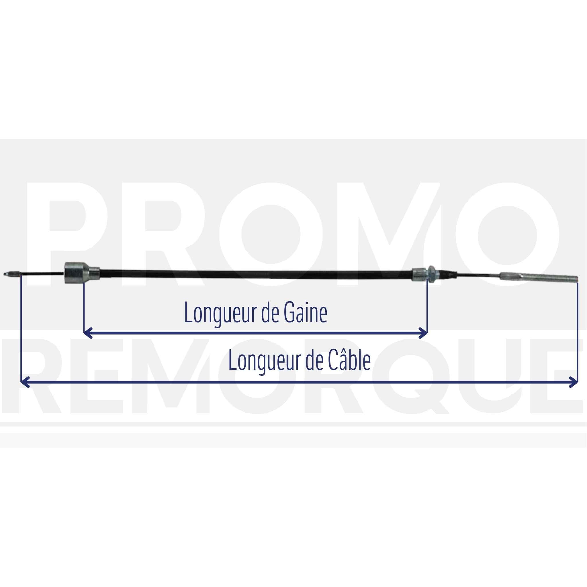 TZ000074 Remorque BPW Cable de Frein Profi Longlife Cloche Filetage 1530/1755 mm 0508933870 Promo Remorque