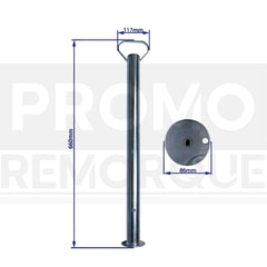 TZ000170 Remorque Bequille 60 cm 600 mm Ø48 48 mmPromo Remorque